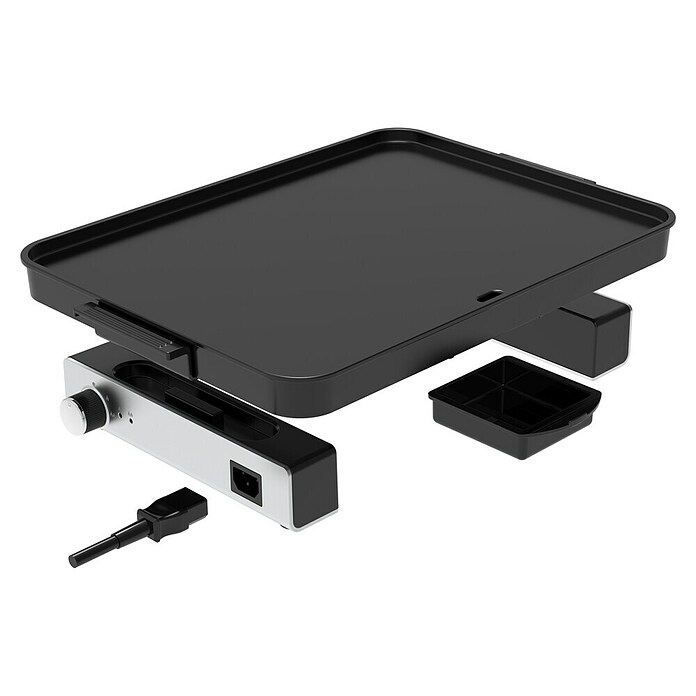Plancha-Grill Elektro (Grillfläche (B x T): 40 x 30 cm, 1,8 kW, Schwarz/Grau) | BAUHAUS