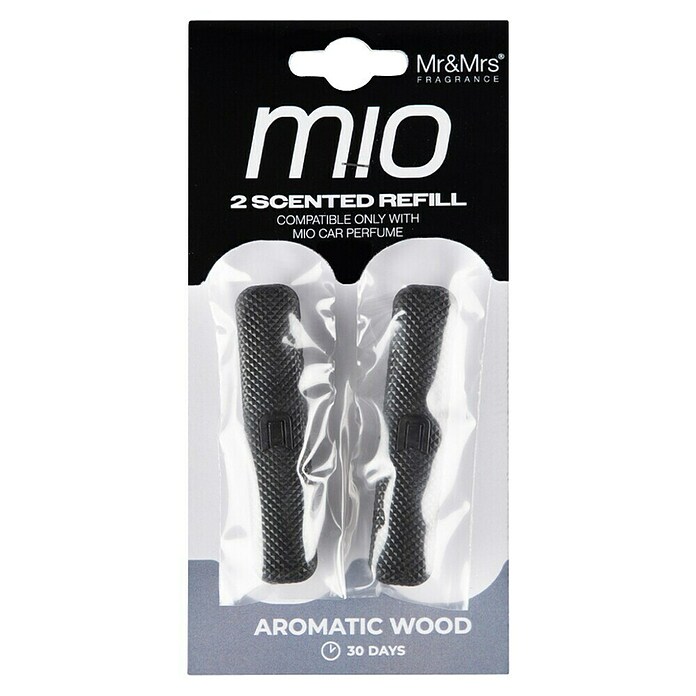 Mr & Mrs Fragrance Ambientador de coche recarga Mio (Aromatic Wood, 45 días, 2 ud.) | BAUHAUS