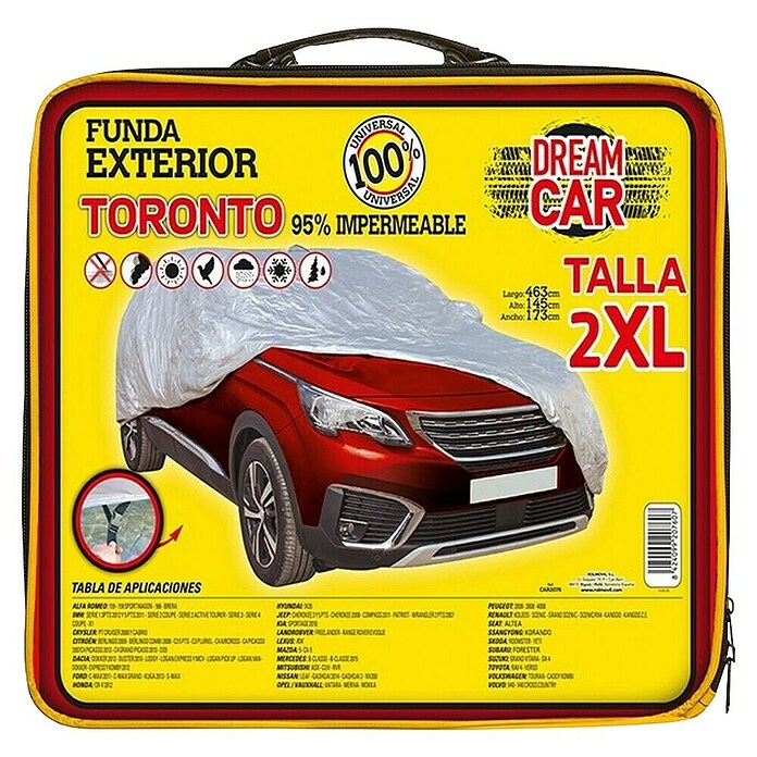 Rolmovil Funda para coche Toronto (463 x 173 x 145 cm, Gris) | BAUHAUS