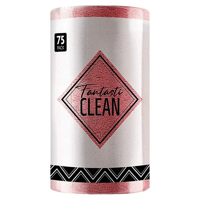 Rolmovil Clean Bayeta de microfibra Fantastic Clean - 75 ud., Rosa - El rollo de papel de cocina "Fantastic Clean" con 75 hojas es perfecto para el uso diario en la cocina y en la casa. Limpieza fácil.