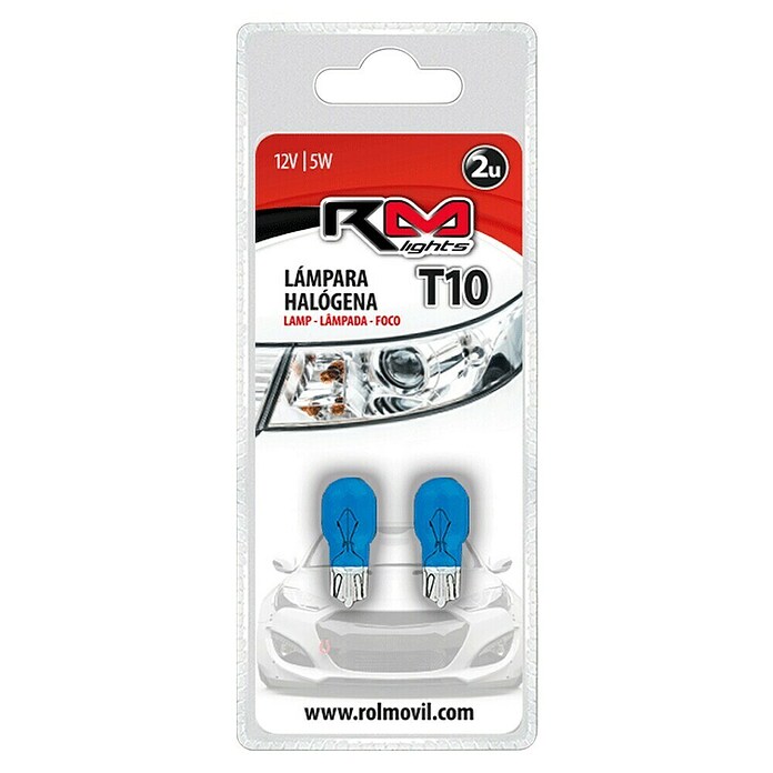 Rolmovil Lights Bombilla halógena para faro Wedge Control (5 W, 12 V, W2.1x9.5d, Azul, 2 ud.) | BAUHAUS