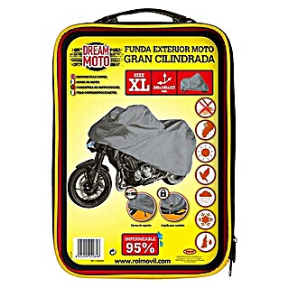 Rolmovil Funda para motocicleta (246 x 104 x 127 cm, Gris)