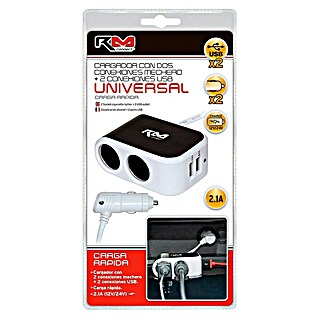 Rolmovil Cargador de encendedor de automóvil USB (Conexión USB: 5 V DC, 2.100 mA)