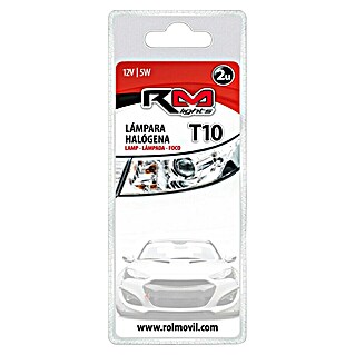 Rolmovil Lights Bombilla halógena para faro Wedge Control (5 W, 12 V, W2.1x9.5d, 2 ud.)