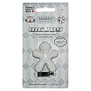 Mr & Mrs Fragrance Ambientador de coche Big Joy (Citrus Woods, Blanco, 50 días)