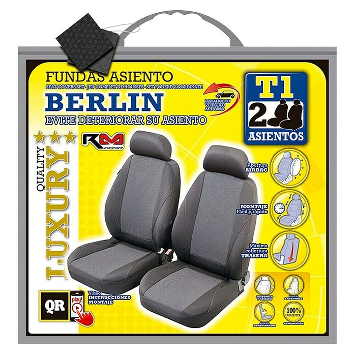 Rolmovil Funda para asientos de coche Berlín (2 ud., Poliéster, Apto para: Asientos delanteros) | BAUHAUS