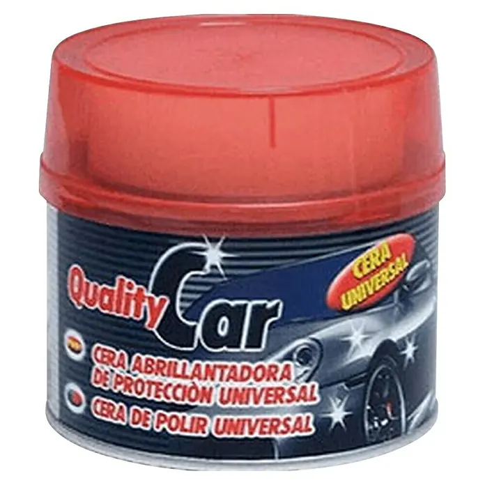 Abrillantador de cera QC - 250 ml - Lata de cera para coche de calidad para brillo y protección universal.