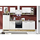 Respekta Küchenzeile BEKB280EWC (Breite: 280 cm, Mit Elektrogeräten, Weiß)