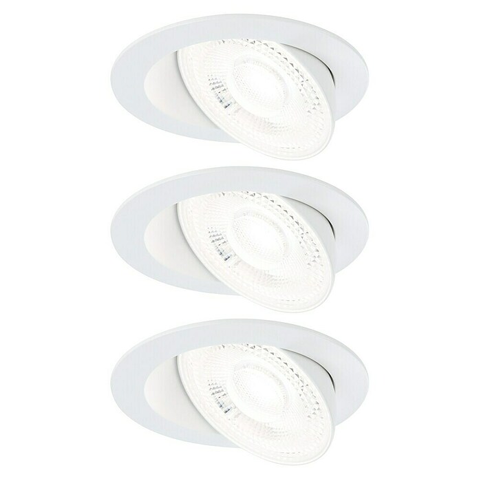 Paulmann LED-Einbauspot (Warmweiß, Durchmesser: 10,5 cm, Weiß, 3 Stk.) | BAUHAUS