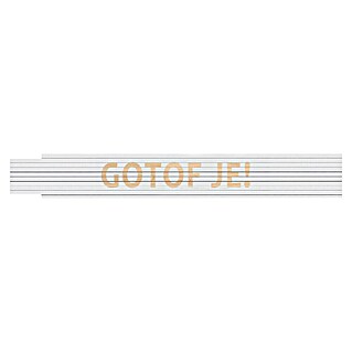 Heka Zložljivi meter (Dolžina: 2 m, Bela, Natis: GOTOF JE!)