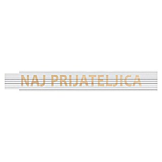 Heka Zložljivi meter (Dolžina: 2 m, Bela, Natis: NAJ PRIJATELJICA)