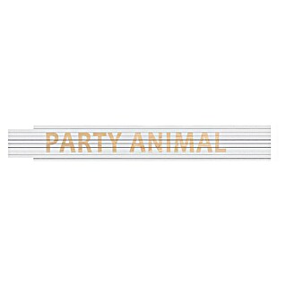 Heka Zidarski metar (Duljina: 2 m, Bijela, Natpis: Party Animal)