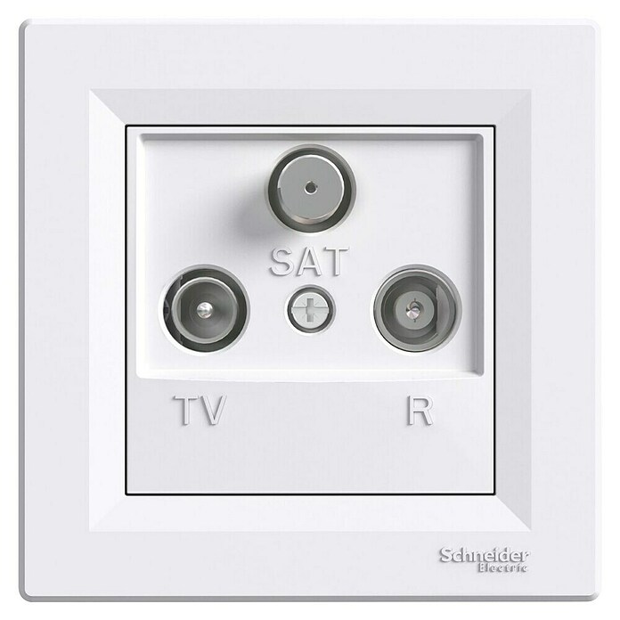 Schneider Electric Asfora Antenska vtičnica končna TV/R/SAT  (Bela, 1 dB) | 3211 - Markenschalter innen UP | CBCA - Markenschalter | CBC - Schalterserien | CB - Elektroinstallation | C - Elektro | BAUHAUS