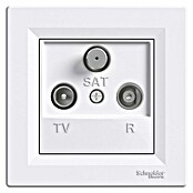 Schneider Electric Asfora Antenska vtičnica končna TV/R/SAT  (Bela, 1 dB) | 3211 - Markenschalter innen UP | CBCA - Markenschalter | CBC - Schalterserien | CB - Elektroinstallation | C - Elektro | BAUHAUS