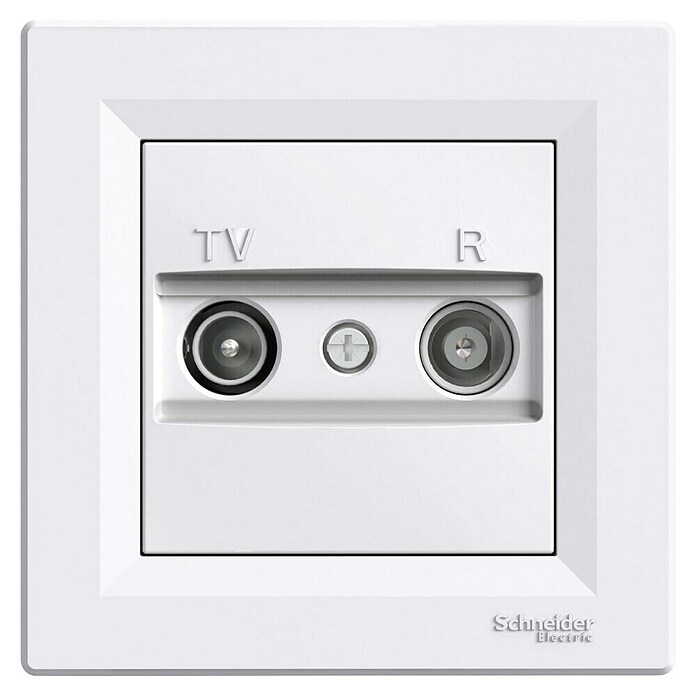 Schneider Electric Asfora Antenska vtičnica končna TV/R  (Bela, 1 dB) | 3211 - Markenschalter innen UP | CBCA - Markenschalter | CBC - Schalterserien | CB - Elektroinstallation | C - Elektro | BAUHAUS