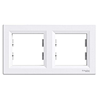 Schneider Electric Asfora Pokrivni okvir (Bela, Izvedba stikalnega programa: 2-krat, Plastika)