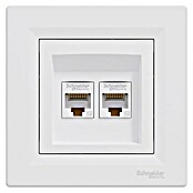 Schneider Electric Asfora Omrežna vtičnica CAT5E  (Bela, 2-krat) | 3211 - Markenschalter innen UP | CBCA - Markenschalter | CBC - Schalterserien | CB - Elektroinstallation | C - Elektro | BAUHAUS