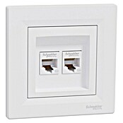 Schneider Electric Asfora Omrežna vtičnica CAT5E  (Bela, 2-krat) | 3211 - Markenschalter innen UP | CBCA - Markenschalter | CBC - Schalterserien | CB - Elektroinstallation | C - Elektro | BAUHAUS