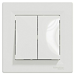 Schneider Electric Asfora Tipka dvojna (Bela, Podometna montaža, 10 A)