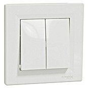 Schneider Electric Asfora Tipkalo dvostruko  (Bijele boje, Podžbukna montaža, 10 A) | BAUHAUS
