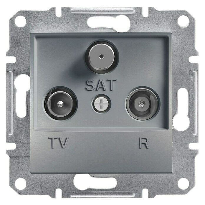Schneider Electric Asfora Antenska vtičnica končna TV/R/SAT  (Siva, 1 dB) | 3211 - Markenschalter innen UP | CBCA - Markenschalter | CBC - Schalterserien | CB - Elektroinstallation | C - Elektro | BAUHAUS