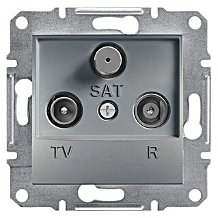 Schneider Electric Asfora Antenska vtičnica končna TV/R/SAT (Siva, 1 dB)