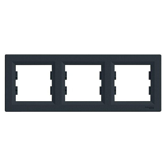 Schneider Electric Asfora Pokrivni okvir  (Antracit, Izvedba stikalnega programa: 3-krat, Plastika) | 3211 - Markenschalter innen UP | CBCA - Markenschalter | CBC - Schalterserien | CB - Elektroinstallation | C - Elektro | BAUHAUS