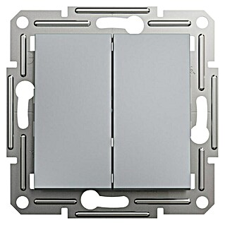 Schneider Electric Asfora Preklopno stikalo (2-krat, Siva, Plastika)