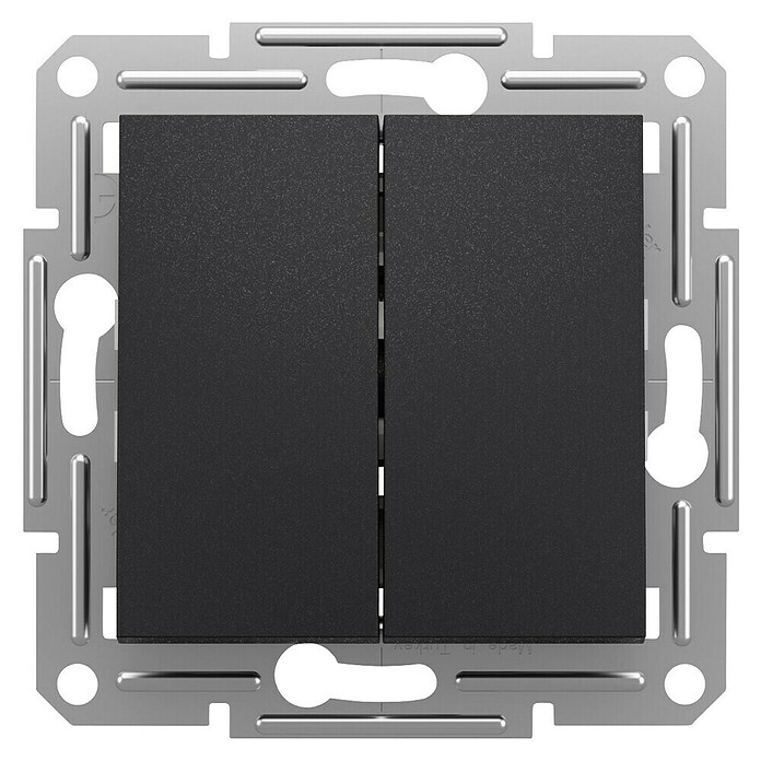 Schneider Electric Asfora Preklopno stikalo  (2-krat, Antracit, Plastika) | 3211 - Markenschalter innen UP | CBCA - Markenschalter | CBC - Schalterserien | CB - Elektroinstallation | C - Elektro | BAUHAUS