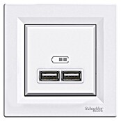 Schneider Electric Asfora USB vložek za vtičnico  (Bela, Plastika, Podometna montaža) | 3211 - Markenschalter innen UP | CBCA - Markenschalter | CBC - Schalterserien | CB - Elektroinstallation | C - Elektro | BAUHAUS