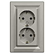 Schneider Electric Asfora Utičnica dvostruka  (Bronca, Plastika, Podžbukna montaža, 16 A) | BAUHAUS