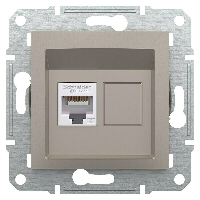 Schneider Electric Asfora Omrežna vtičnica CAT6  (Bronasta, 1-krat) | 3211 - Markenschalter innen UP | CBCA - Markenschalter | CBC - Schalterserien | CB - Elektroinstallation | C - Elektro | BAUHAUS