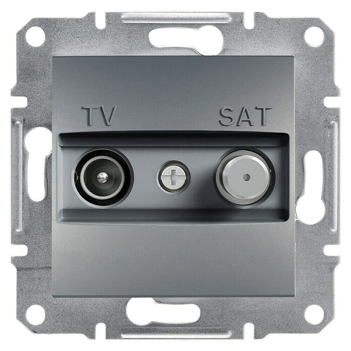 Schneider Electric Asfora Antenska vtičnica končna TV/SAT  (Siva) | 3211 - Markenschalter innen UP | CBCA - Markenschalter | CBC - Schalterserien | CB - Elektroinstallation | C - Elektro | BAUHAUS