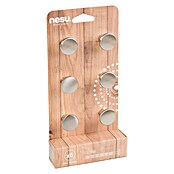 Nesu Pomo para muebles 2516 6 uds. (Ø x Al: 23 x 20 mm, Acero, Niquelado)
