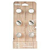 Nesu Pomo para muebles 2516 6 uds. (Ø x Al: 23 x 20 mm, Acero, Niquelado)