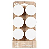 Nesu Pomo para muebles Círculo blanco 6 uds. (Ø x Al: 80 x 27 mm, Madera)