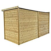 Gerätehaus-Anbau (Außenbreite inkl. Dachüberstand: 374 cm, Außentiefe inkl. Dachüberstand: 170 cm, Holz, Natur) | BAUHAUS