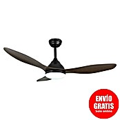 Cristal Record Ventilador de techo Stel (Negro, 120 cm, 20 W, Blanco cálido) | BAUHAUS