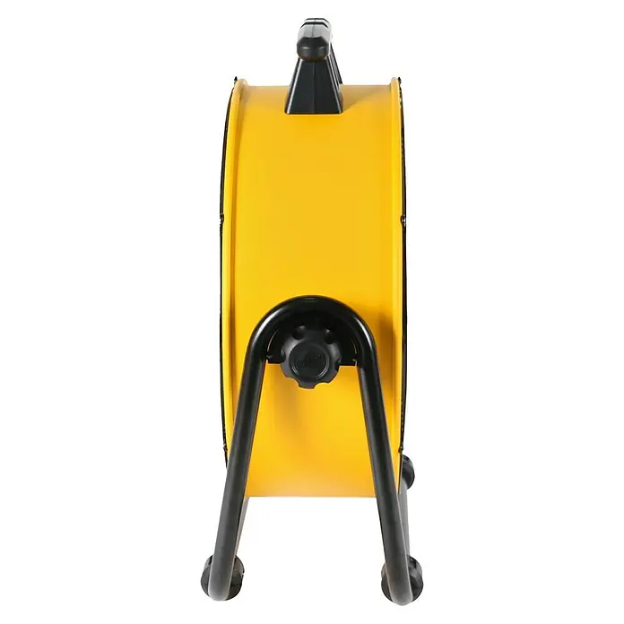 DeWalt Bodenventilator DXF2067 - 110 W, Max. Luftleistung: 102,2 m³/h - Gelber Trommelventilator mit schwarzem Ständer und Griff. Ideal zur Belüftung und Kühlung in Werkstätten und Garagen.