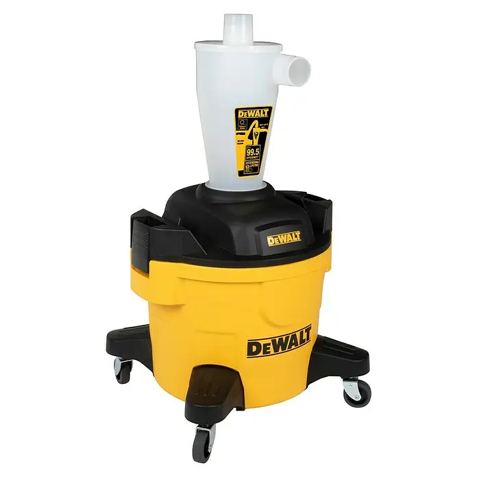 DeWalt Absauganlage DXVCS002 - Behältervolumen: 23 l - Der DEWALT DXV09PC-QW Staubsauger mit Zyklon-Vorabscheider für verbesserte Effizienz und längere Lebensdauer.