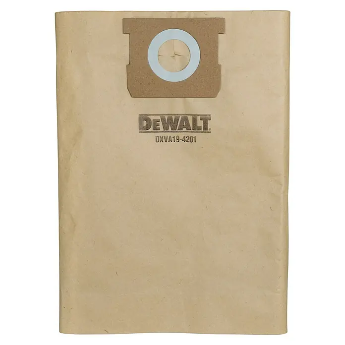 DeWalt Staubbeutel-Set DXVA19-4201 - 3 Stk., Passend für: Staubsauger 23-38 l - Staubsaugerbeutel der Marke DeWALT DXVA19-4201 in Beige, geeignet für die meisten Staubsaugermodelle und Werkstätten.