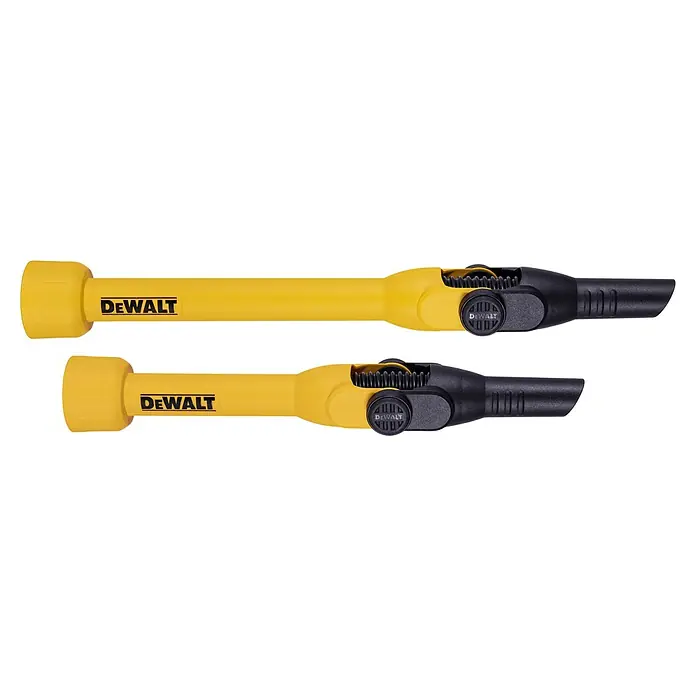 DeWalt Sauger-Verlängerungsrohr DXVA00-1200E - 2 -tlg. - Zwei DeWalt-Universalmesser in Gelb und Schwarz. Sie verfügen über ein einziehbares Klingensystem für präzises Schneiden.
