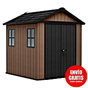 Keter Caseta de jardín Newton Plus 759-975 (Medidas ext. (An x Pr): 287 x 230 cm, Plástico, Marrón/Negro, 5,25 m²) | BAUHAUS