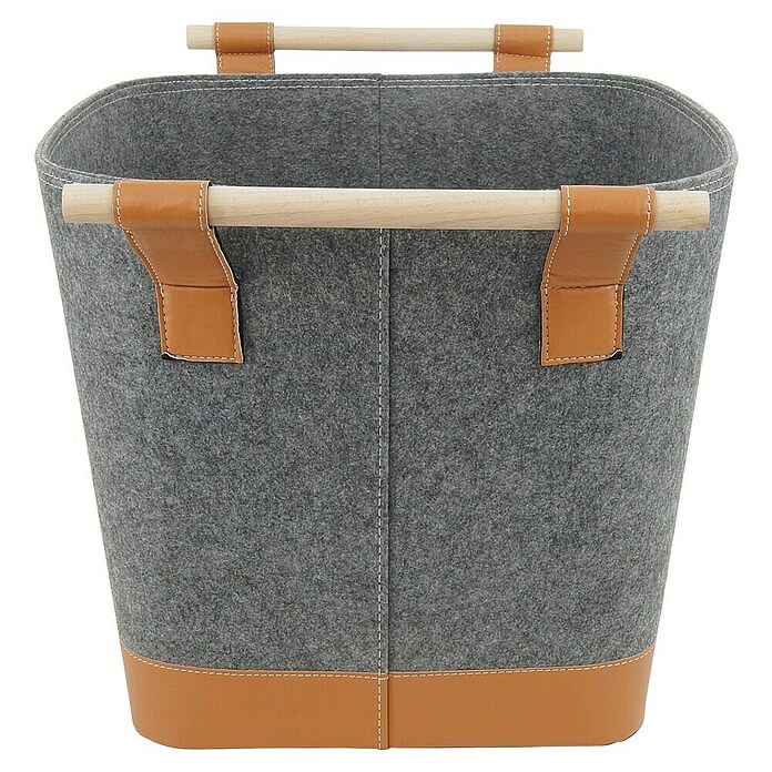 Valo Filzkorb Lysa (L x B x H: 55 x 40 x 36 cm, Grau, Braun) | BAUHAUS