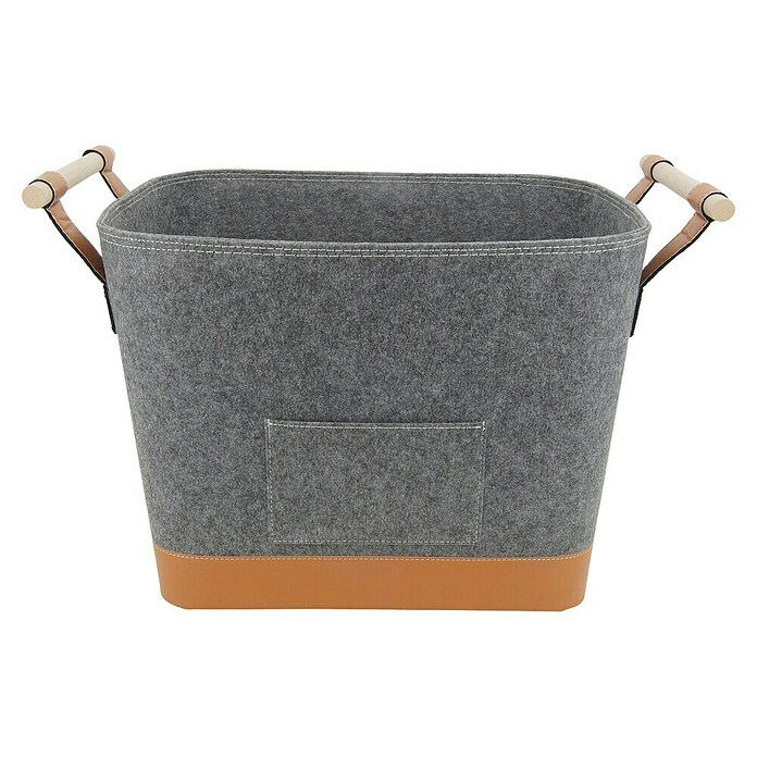 Valo Filzkorb Lysa (L x B x H: 55 x 40 x 36 cm, Grau, Braun) | BAUHAUS