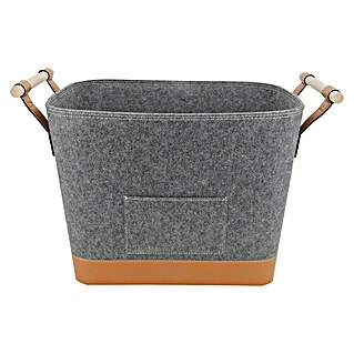 Valo Filzkorb Lysa (L x B x H: 55 x 40 x 36 cm, Grau, Braun)