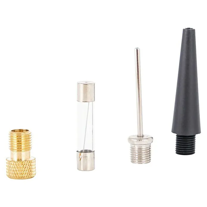 DeWalt Akku-Luftpumpe SXIF0101 - 11,1 V, 10 bar, Füllleistung: 14,2 l/min - Vielfältiges Zubehörset: Goldener Adapter, Sicherung, Ballnadel und Kegeladapter für verschiedene Aufblasbedürfnisse.