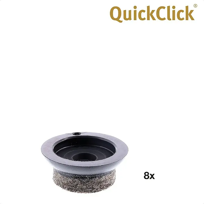 Wagner System Möbelgleiter-Set Ultrasoft Slim - Durchmesser: 20 mm, Rund, 8 Stk. - QuickClick Möbelgleiter mit Filzgleitfläche, 8 Stück. Ideal zum Schutz von Böden vor Kratzern und Beschädigungen durch Möbel.