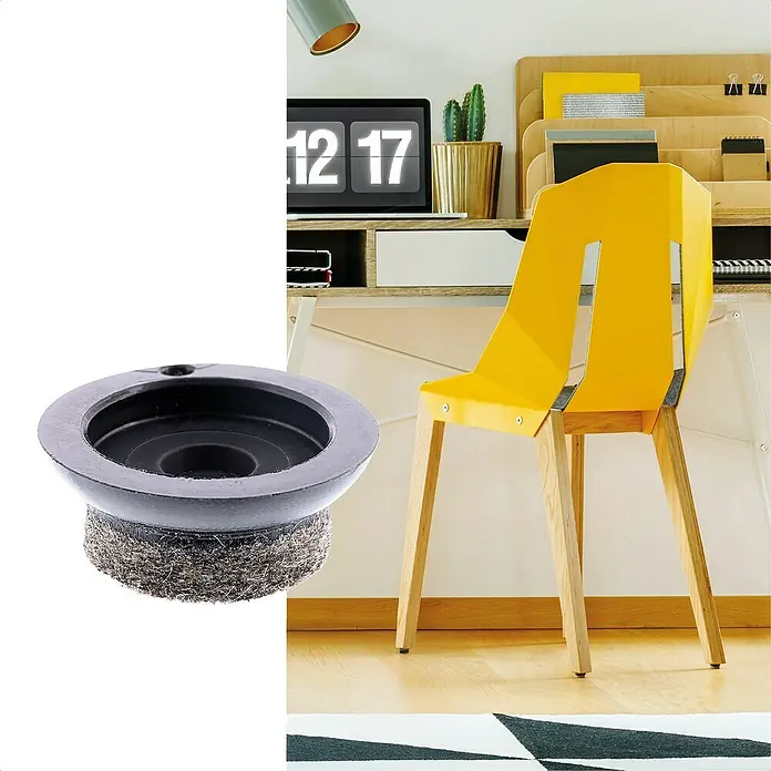 Wagner System Möbelgleiter-Set Ultrasoft Slim - Durchmesser: 20 mm, Rund, 8 Stk. - Möbelfilzgleiter mit grauem Filz zum Schutz von Hartböden vor Kratzern und Beschädigungen durch Möbel.