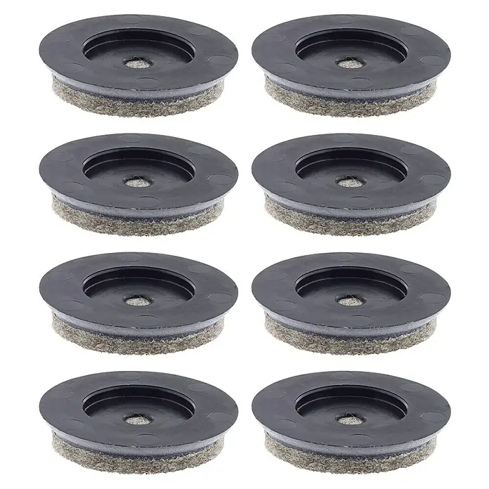 Wagner System Möbelgleiter-Set Ultrasoft Slim - Durchmesser: 40 mm, Rund, 8 Stk. - Acht Möbelgleiter mit Filzgleitfläche und schwarzer Kunststoffaufnahme für Möbelbeine.